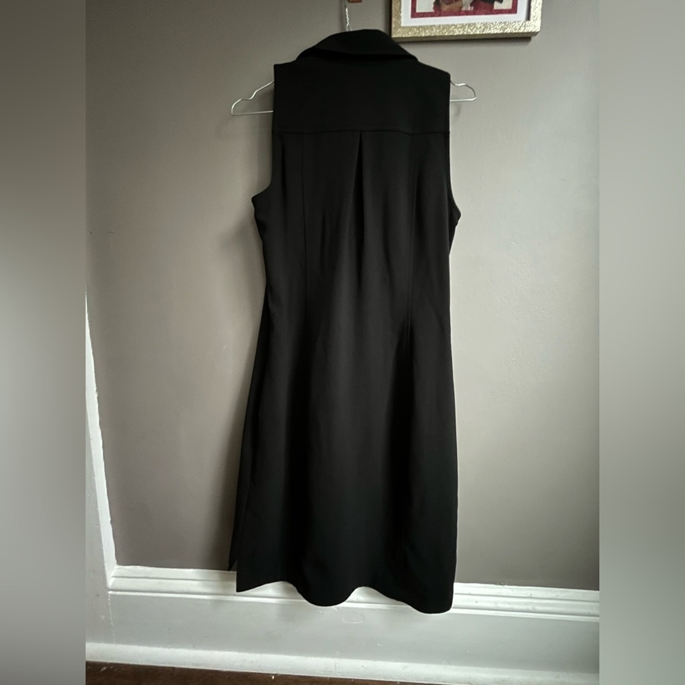 Laundry by Shelli Segal Black Sleeveless Button-Up Dress Womens 4 - Picture 5 of 9